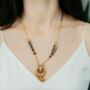 Gold Plated Brass Indian Mangal Sutra Pendant Necklace, thumbnail 2 of 3