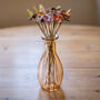 Heathers Hydrangea Glass Flower Bouquet, Recycled Vase, thumbnail 2 of 6