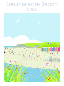 Summerleaze Beach Bude Cornwall Print, 6 of 6