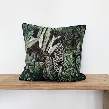 Tropical Leaf Print Cushion, 3 of 5