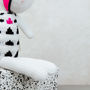 Ziggy The Handknit Neon Pink Bowie Bunny, thumbnail 7 of 10