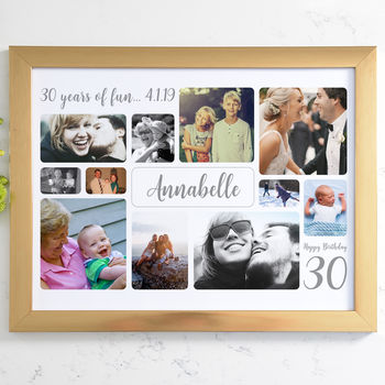 Personalised 30th Birthday Photo Collage, 11 of 12