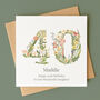 Personalised Botanical Birthday Card – Any Age, thumbnail 5 of 9