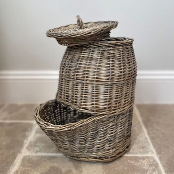 Handmade Willow Potato And Onion Storage Hoppers Set, 5 of 7