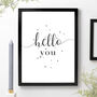 Hello You Home Decor Print, Hallway Print, thumbnail 1 of 4