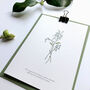 ‘Forget Me Not’ Botanical Spring Flower Notecard, thumbnail 3 of 3
