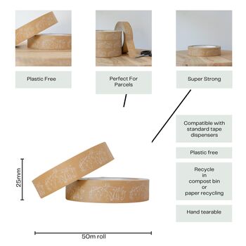 Paper Packing Tape With Rame Head Design, 6 of 6