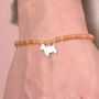 Westie Silhouette Crystal Bracelet Personalised, thumbnail 1 of 5