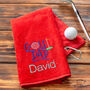 Personalised Golf Dad Novelty Tri Fold Towel, thumbnail 1 of 12