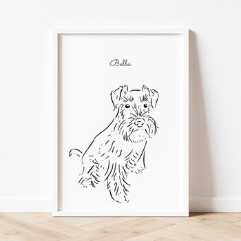 Personalised Pet Line Drawing Print, 4 of 10