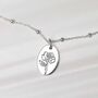 Sterling Silver June Birth Flower Necklace, thumbnail 1 of 6