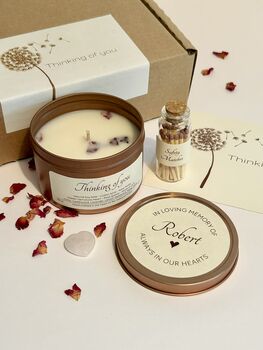 Sympathy Candle Gift Box With Hidden Gemstone Heart, 4 of 11