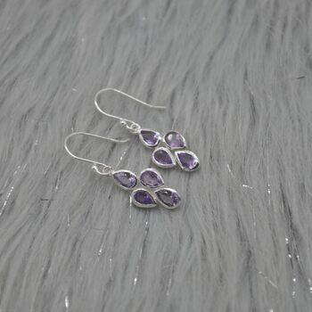 Amethyst Sterling Silver Earrings February Birthstone, 4 of 8