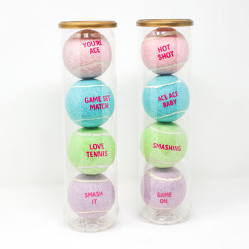 Fun Pastel Message Tennis Balls Brand New, 4 of 8