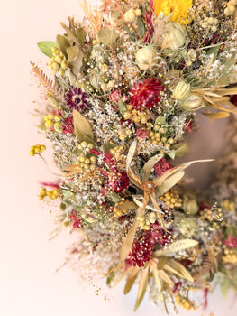 Statice Dried Wreath For Christmas, 6 of 6