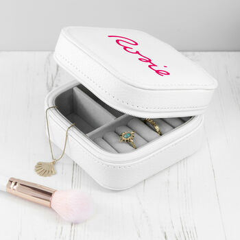 Personalised Summer Style White Jewellery Case, 3 of 12