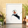 Inky Puffin Illustration Print, thumbnail 10 of 12