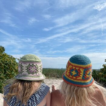 Make Your Own Granny Square Bucket Hat Kit, 3 of 3
