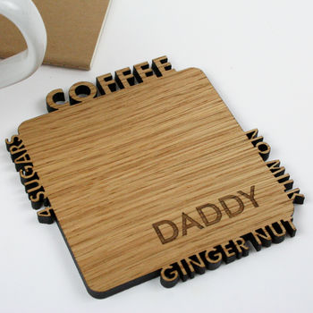Personalised Tea Or Coffee Wood Coaster, 4 of 7