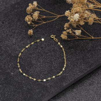 9ct Yellow Gold Forzatina Chain Bracelet, 4 of 5