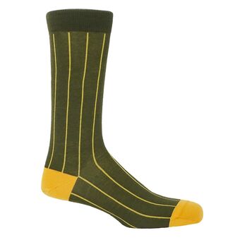 Pin Stripe Green Luxury Crew And Trainer Men’s Socks, 3 of 6