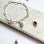 Carved Herkimer Diamond Paperclip Chain Bracelet, thumbnail 8 of 8