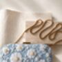 Coastal Blue | Light Blue Floral Embroidery Summer Clutch, thumbnail 2 of 8