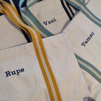 Personalised Organic Cotton Tote Shopper Bag, 4 of 12