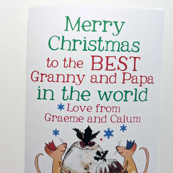 Big Personalised Grandparents Christmas Card, 9 of 9