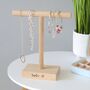 Personalised Light Oak Jewellery Stand Various Sizes, thumbnail 1 of 12
