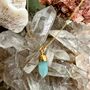 The 'En Pointe' Amazonite Gold Plated Necklace, thumbnail 3 of 6