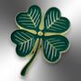 Lucky Four Leaf Clover Good Luck Enamel Pin, thumbnail 4 of 9