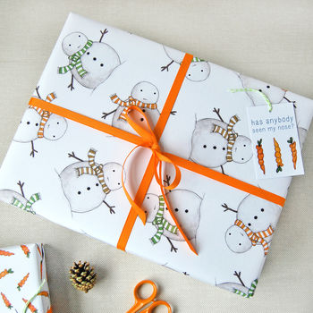 Christmas Snowman Wrapping Paper, 2 of 8