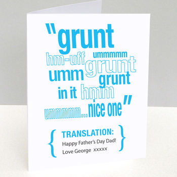 Personalised Teenagers Translation Father's Day Card, 2 of 3