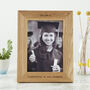 Personalised Solid Oak Picture Frame With Photo Print, thumbnail 5 of 7