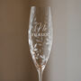 Personalised Set Of Two Floral Crystal Champagne Flutes, thumbnail 3 of 10