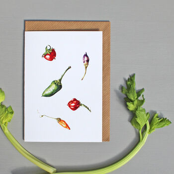 Six Cards With Vegetable Illustrations, 8 of 8