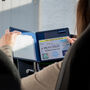 Disabled Blue Badge Parking Permit Wallet Made From Recycled Bottles In Navy, thumbnail 3 of 12
