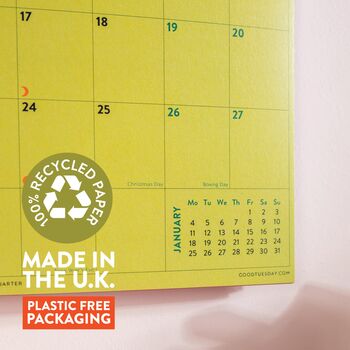 2026–2027 A4 Academic Year Calendar | Colourburst | August Start, 6 of 7