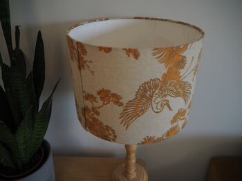 Oriental Crane Mustard Lampshade, 7 of 9