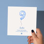 Personalised Blue Balloon 9th Birthday Card, thumbnail 1 of 5