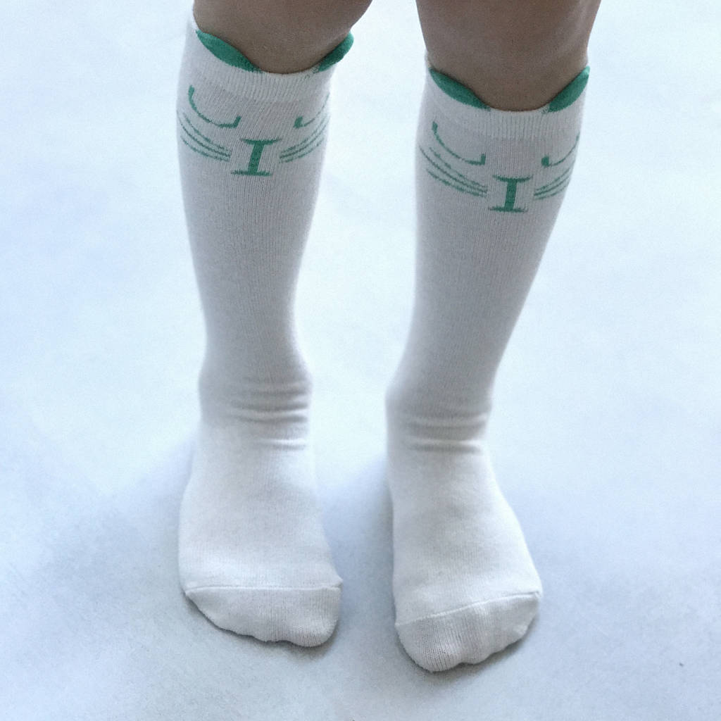 Kitty Cats Girls Knee High Socks Gift Set By Happy Jellyfish