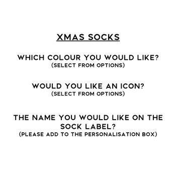 Personalised Christmas Sock Gift Choice Of Six Colours, 10 of 10