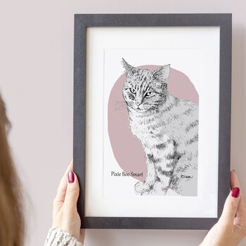 Personalised Hand Drawn Cat Sketch, 10 of 10