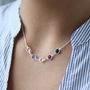 Family Birthstone Link Necklace, thumbnail 4 of 12