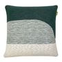 Sunset Knitted Cushion Green, thumbnail 2 of 4