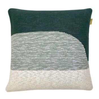 Sunset Knitted Cushion Green, 2 of 4