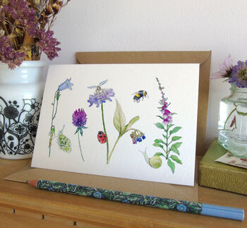 'Amongst The Wildflowers' Greetings Card, 3 of 3