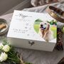 Personalised Pet Photo Memorial White Wooden Keepsake Box Three Sizes 22cm | 27cm | 30cm, thumbnail 1 of 10