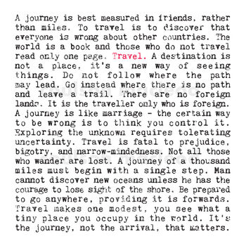 Travel Quotes Gift Print, 2 of 8